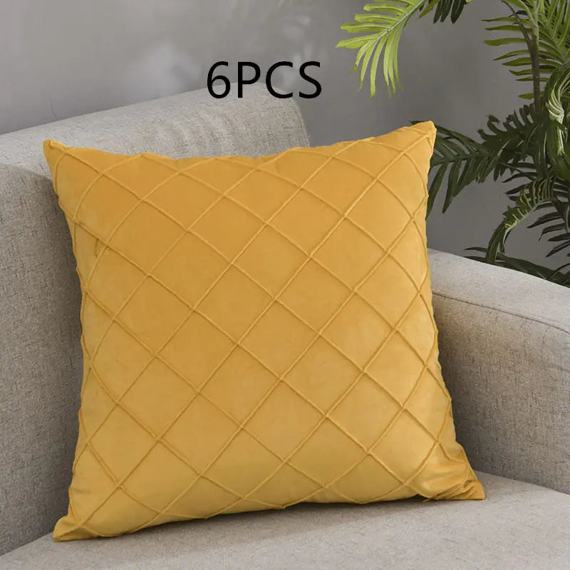 Housse de coussin Velours Rhombus CUVEX D19-45x45cm-6pcs