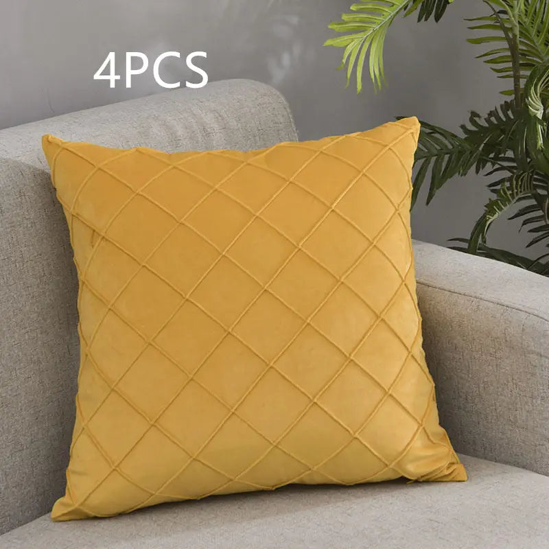 Housse de coussin Velours Rhombus CUVEX D19-50x50cm-4pcs