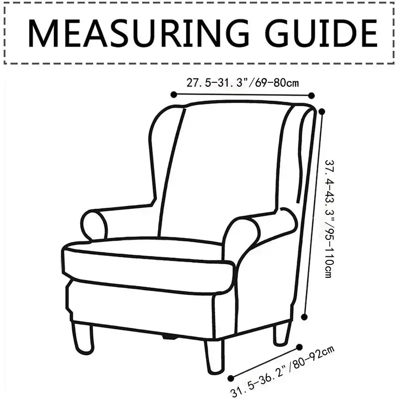 Housse de protection extensible pour fauteuil, fauteuil à ailes de plantes tropicales, en Spandex, style nordique, amovible, pour canapé Housse de France