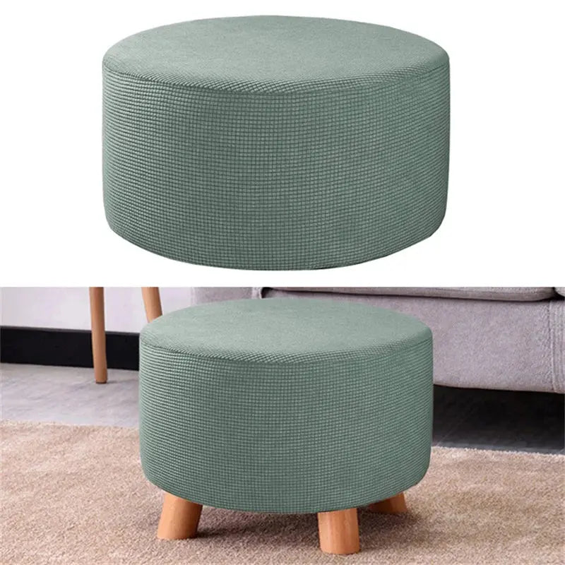 Housse de repose-pieds ronde en Spandex, 1 pièce, protection de repose-pieds élastique en polaire, housse de repose-pieds pour salon et maison Housse de France