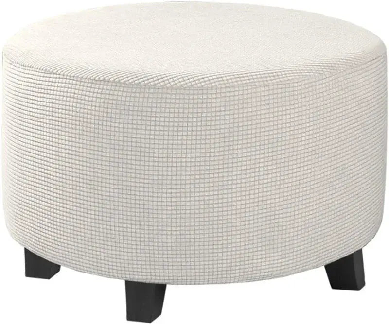 Housse de repose-pieds ronde en Spandex, 1 pièce, protection de repose-pieds élastique en polaire, housse de repose-pieds pour salon et maison Housse de France