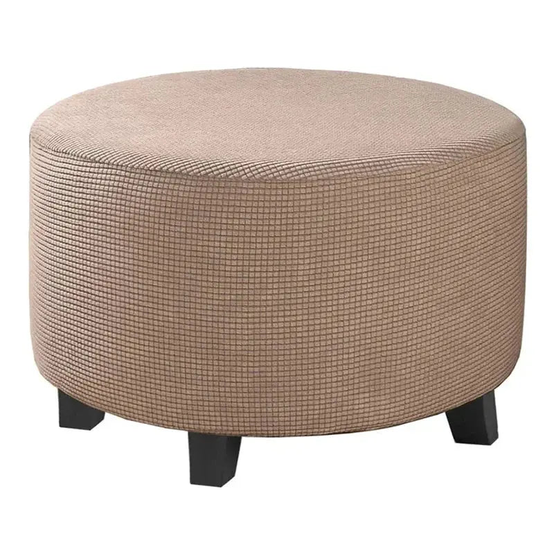 Housse de repose-pieds ronde en Spandex, 1 pièce, protection de repose-pieds élastique en polaire, housse de repose-pieds pour salon et maison Housse de France