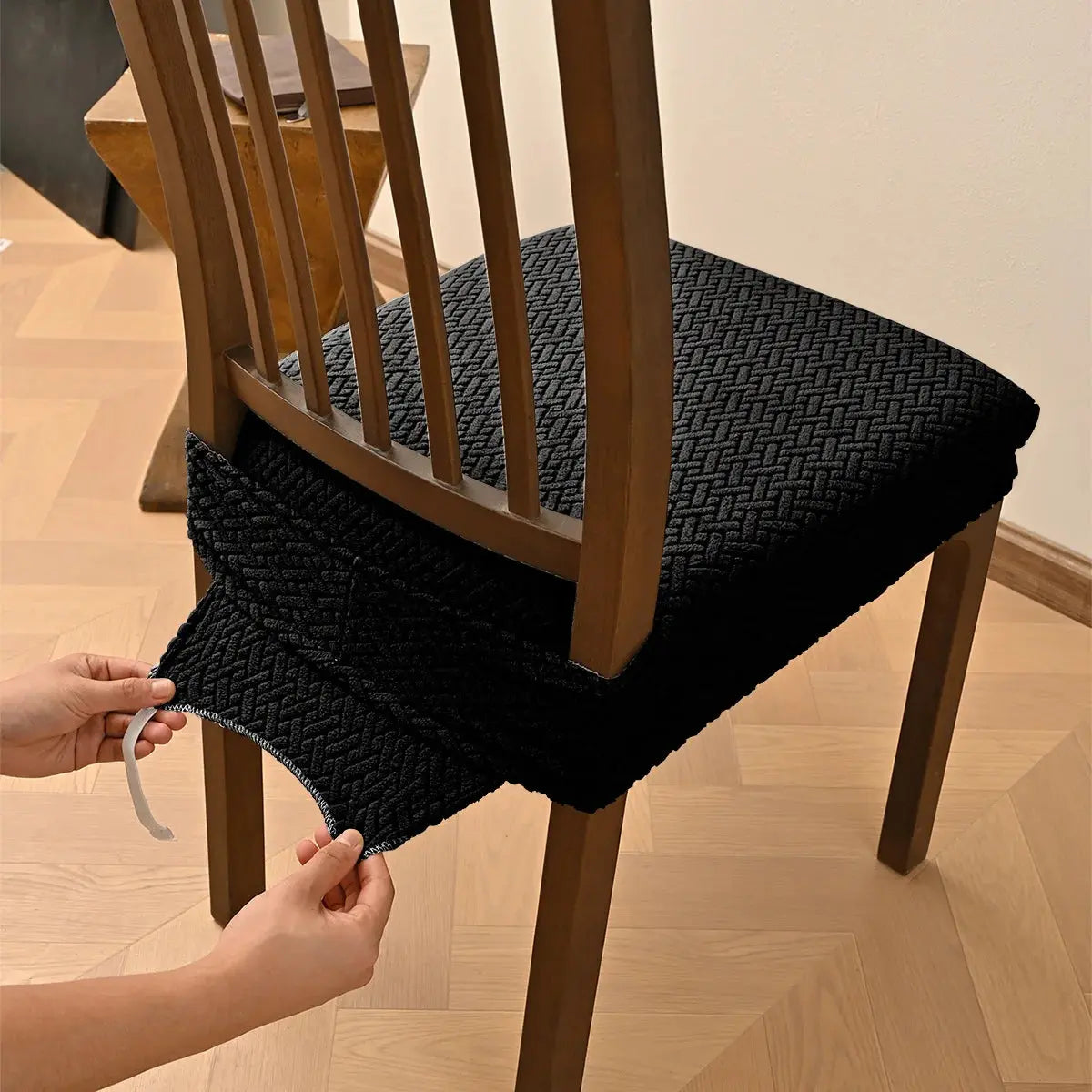 Housse assise chaise rayée BOUCLOA