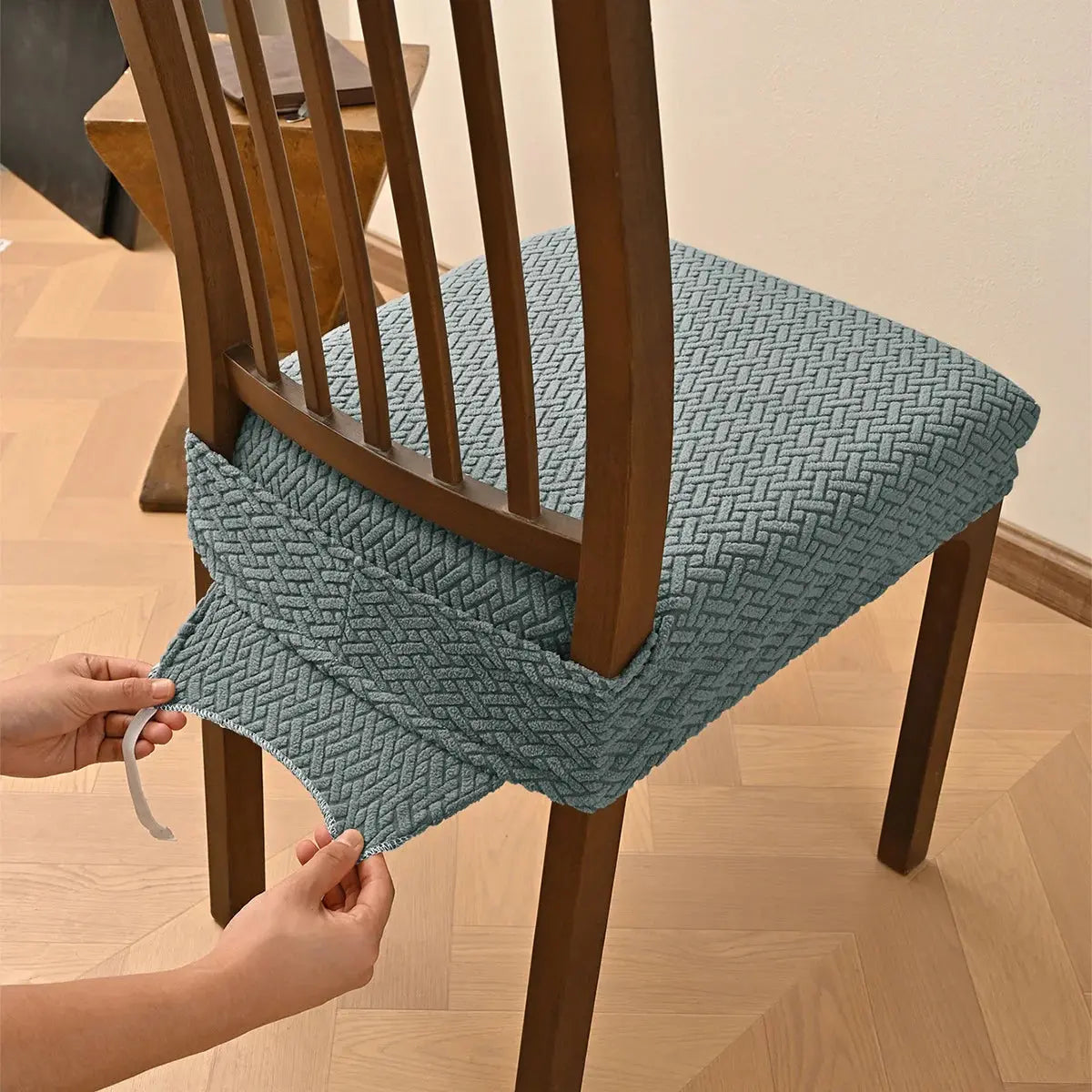 Housse assise chaise rayée BOUCLOA
