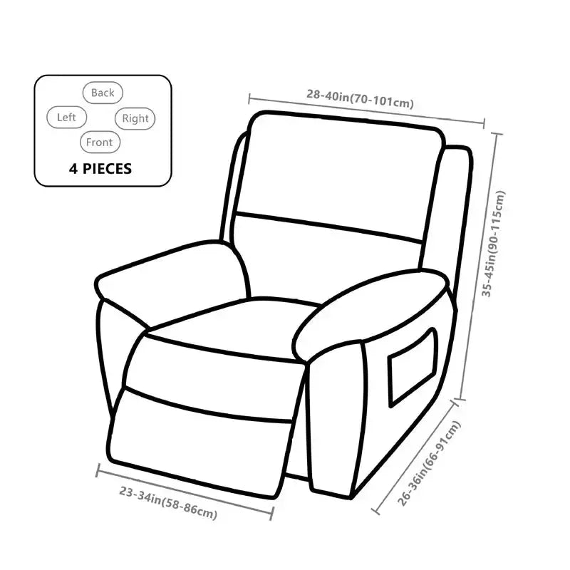 Housse fauteuil relax extensible LIVARO Housse de France