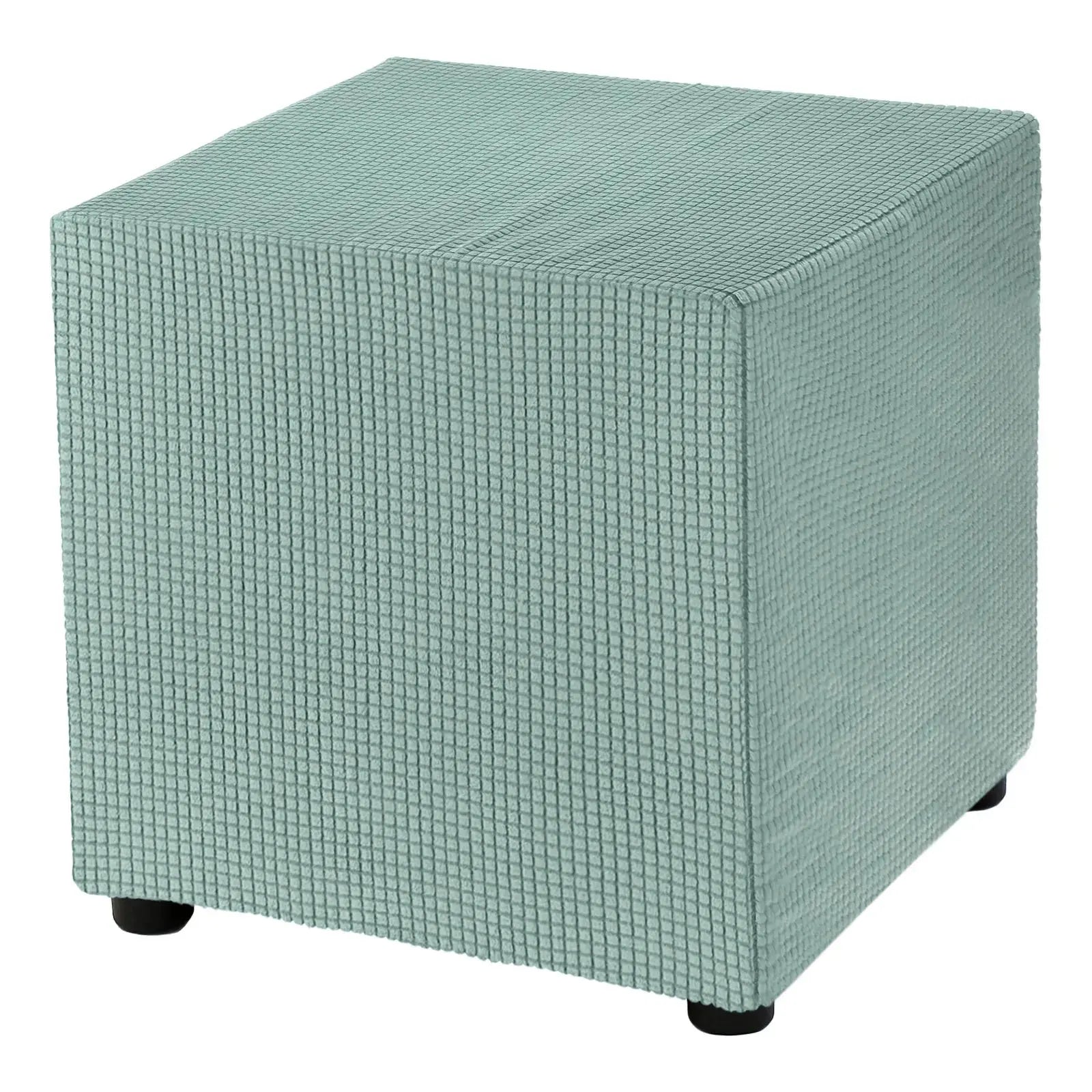 Housse ottomane carrée 18x18x18 ", housse ottomane extensible, tabouret de pied élastique, protection repose-pieds pour salon et chambre à coucher Housse de France