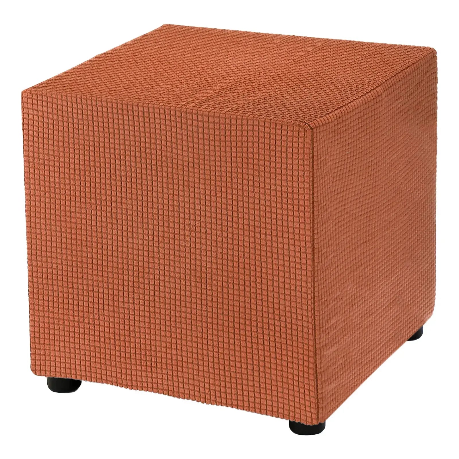 Housse ottomane carrée 18x18x18 ", housse ottomane extensible, tabouret de pied élastique, protection repose-pieds pour salon et chambre à coucher Housse de France