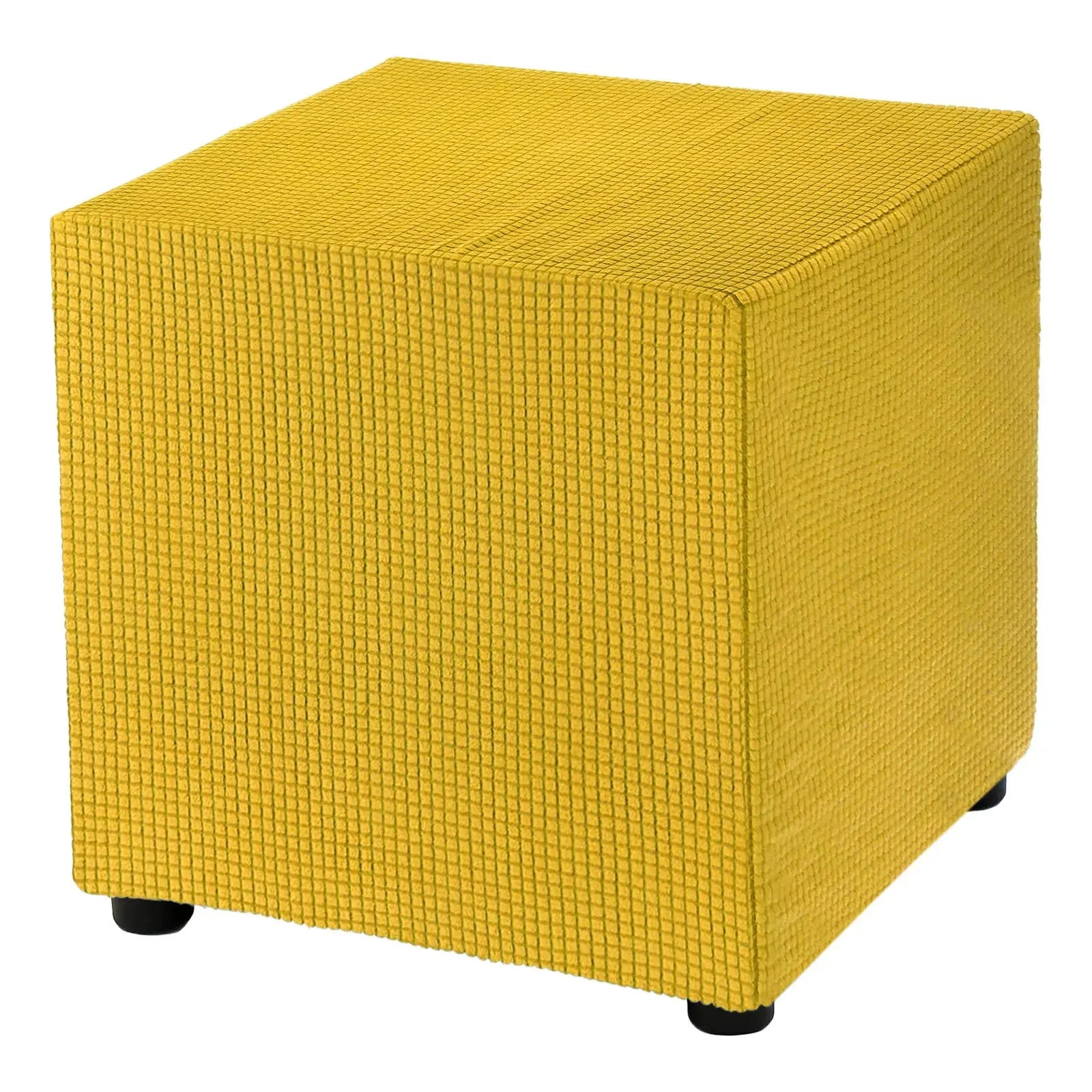 Housse ottomane carrée 18x18x18 ", housse ottomane extensible, tabouret de pied élastique, protection repose-pieds pour salon et chambre à coucher Housse de France