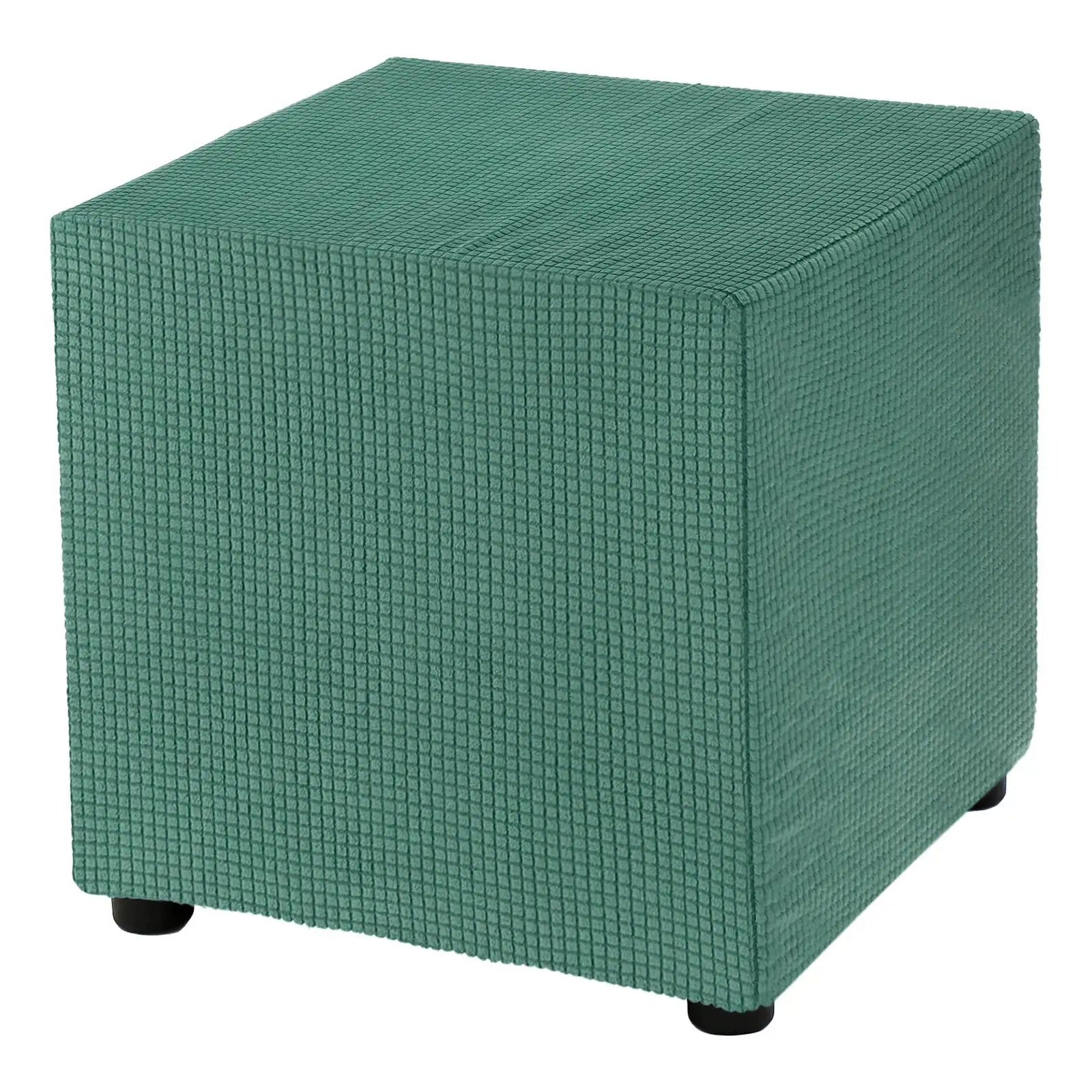 Housse ottomane carrée 18x18x18 ", housse ottomane extensible, tabouret de pied élastique, protection repose-pieds pour salon et chambre à coucher Housse de France
