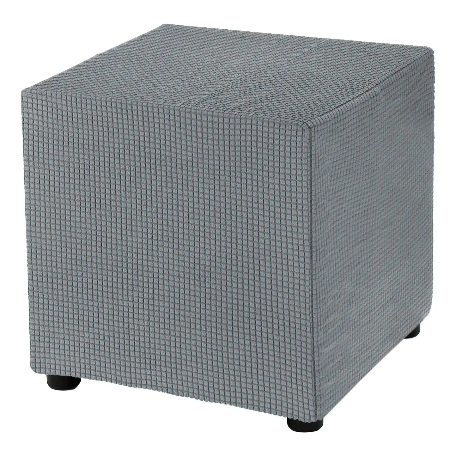 Housse ottomane carrée 18x18x18 ", housse ottomane extensible, tabouret de pied élastique, protection repose-pieds pour salon et chambre à coucher Housse de France