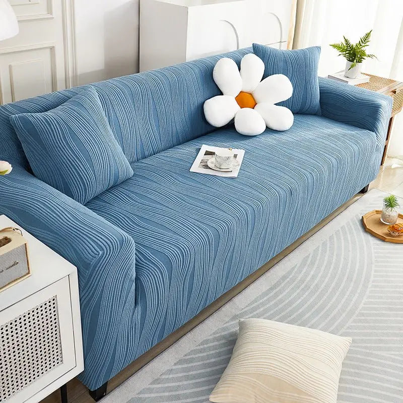 JAQVAL - Housse de canapé extensible en velours jacquard Housse De France