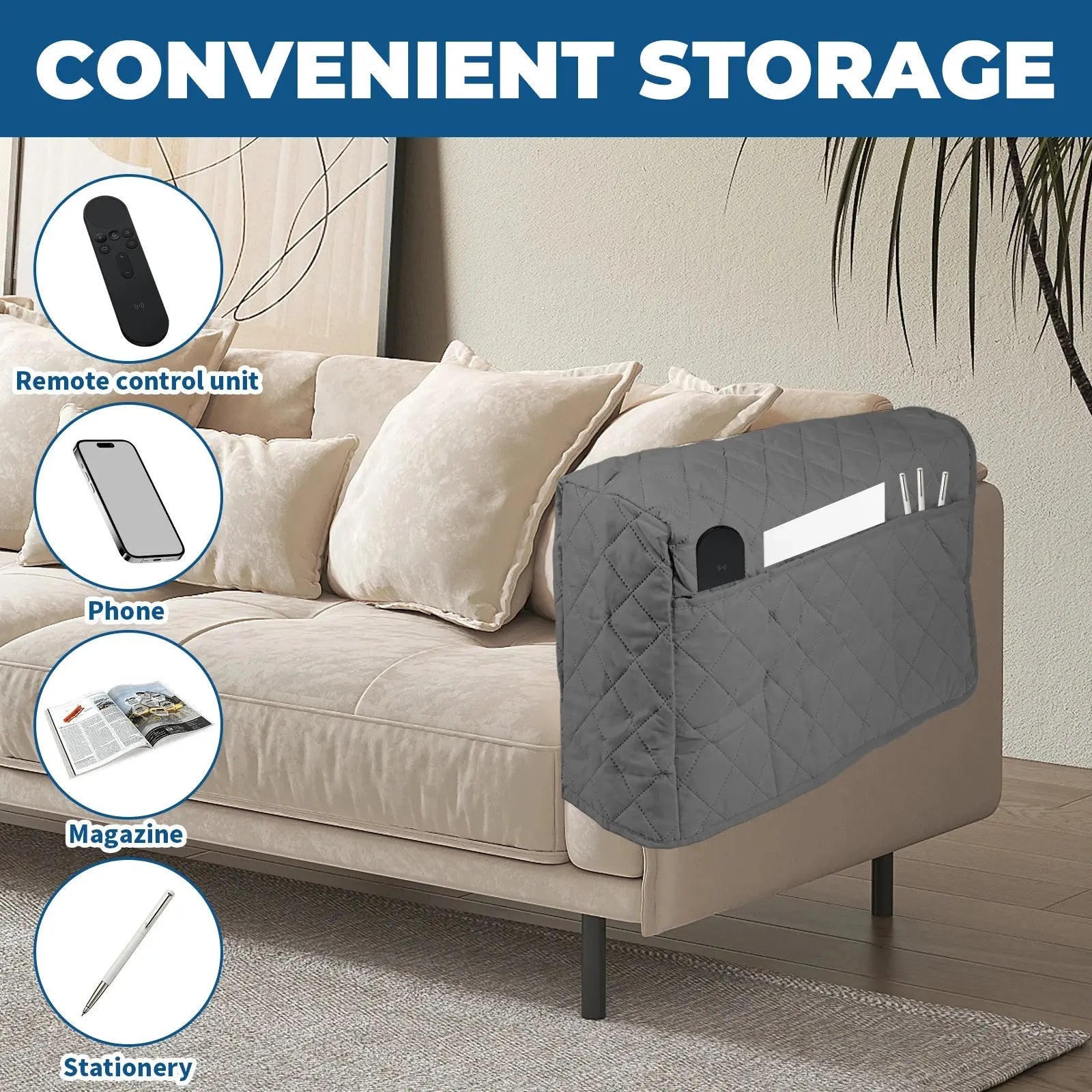 Housse Accoudoir Canapé Imperméable AQUILO