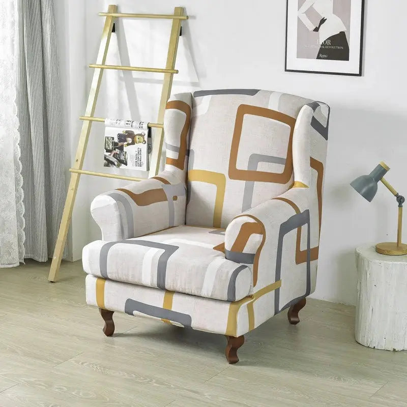 Juste de chaise à imprimé géométrique, housse de siège universelle, housse de siège en spandex, housse de fauteuil simple non ald, housse de fauteuil pour salon, anti-saleté, commandée Housse de France