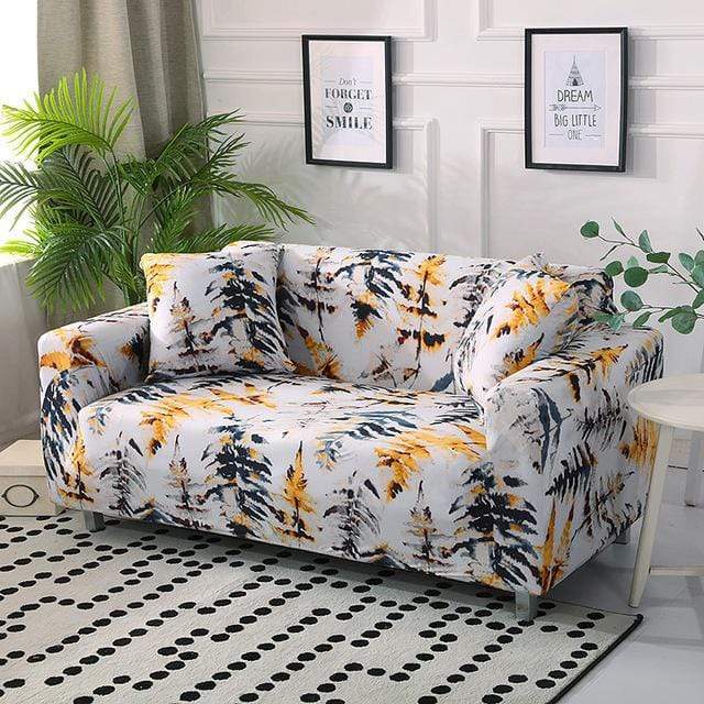 Housse canapé MAGICTIF 2 places imperméable extensible, salle de séjour décorée