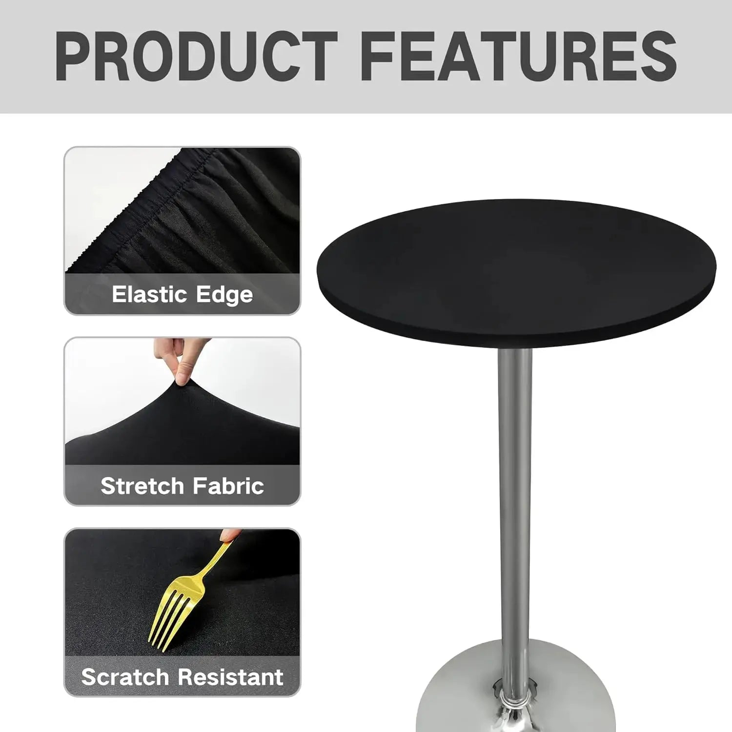 Nappe Table Mange Debout Extensible SPANDECOR Housse de France