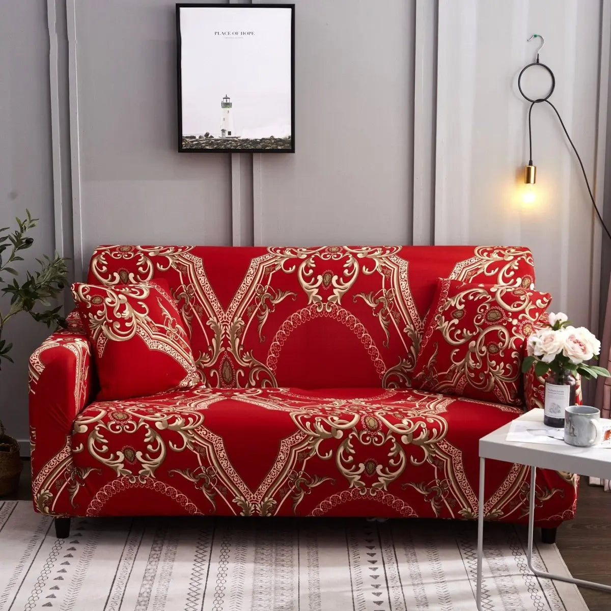 PILLCOV - Housse de coussin extensible imprimée Housse De France