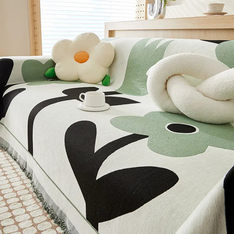 Plaid Canapé Antidérapant BELMIRO Yb Clover Green-180x380cm