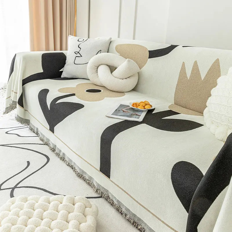 Plaid Canapé Antidérapant BELMIRO Yb Clover Khaki-180X180cm