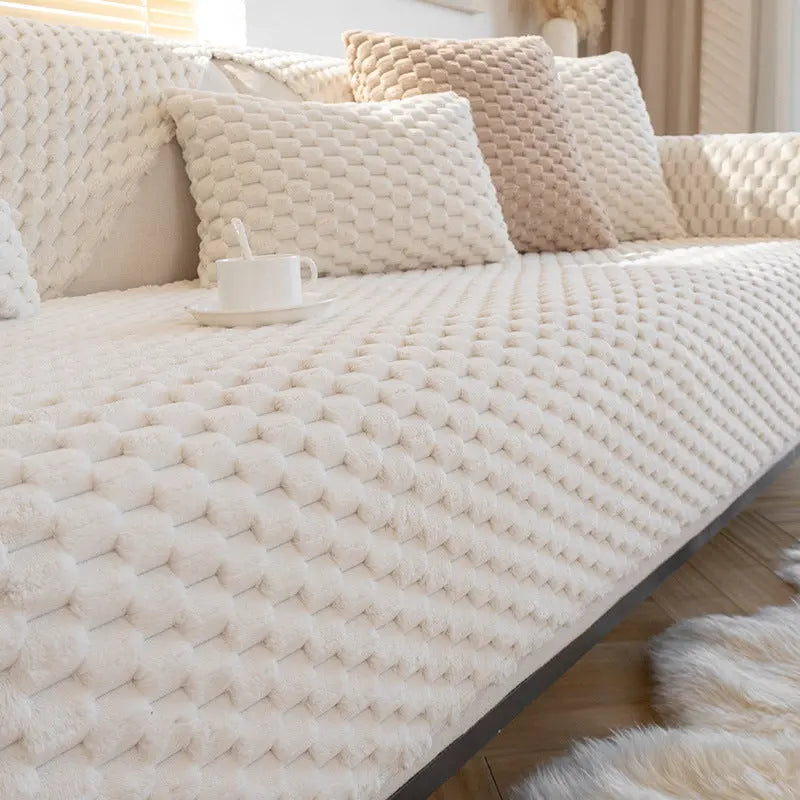 Plaid Canapé Antidérapant Lugano Honeycomb TR Beige-70X150CM