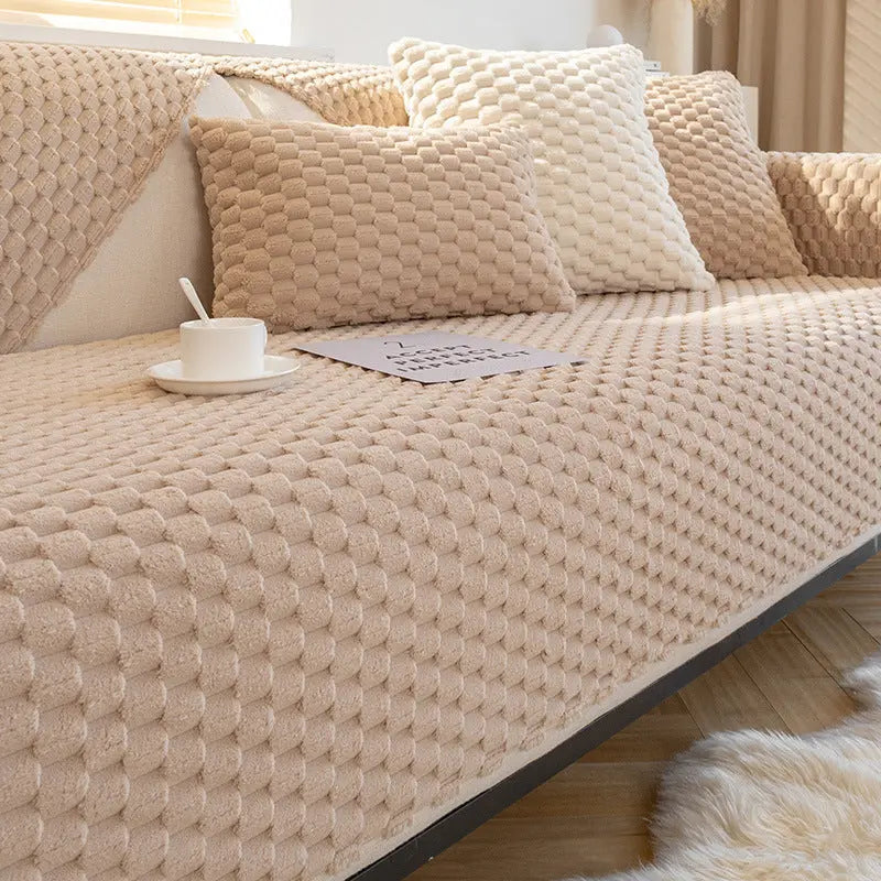 Plaid Canapé Antidérapant Lugano Honeycomb TR Camel-90X120CM
