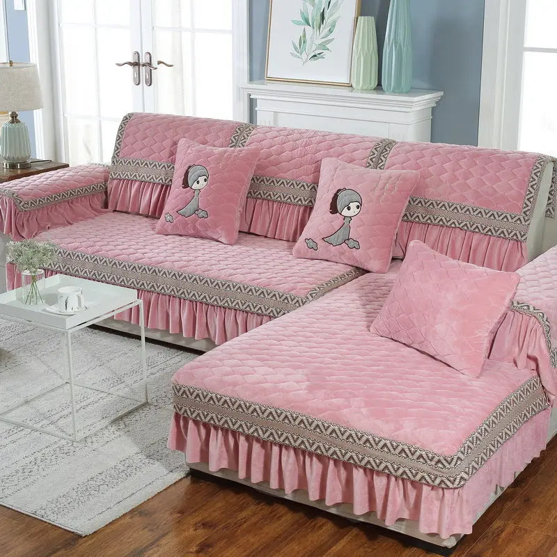Plaid Canapé Antidérapant SERENO Pink-80X120