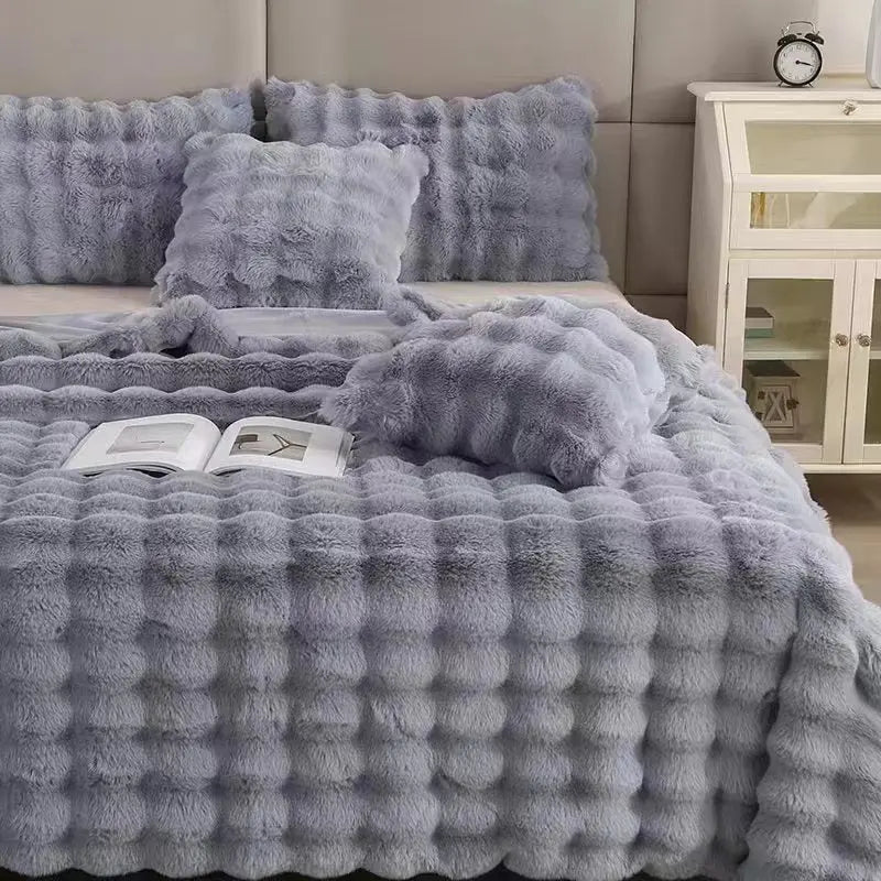 Plaid Canapé Flanelle SOPHIE Gray-180X200cm