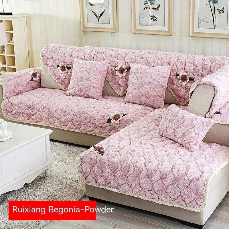 Plaid Canapé Hiver Douillet LYXOR Begonia Pink-70×150
