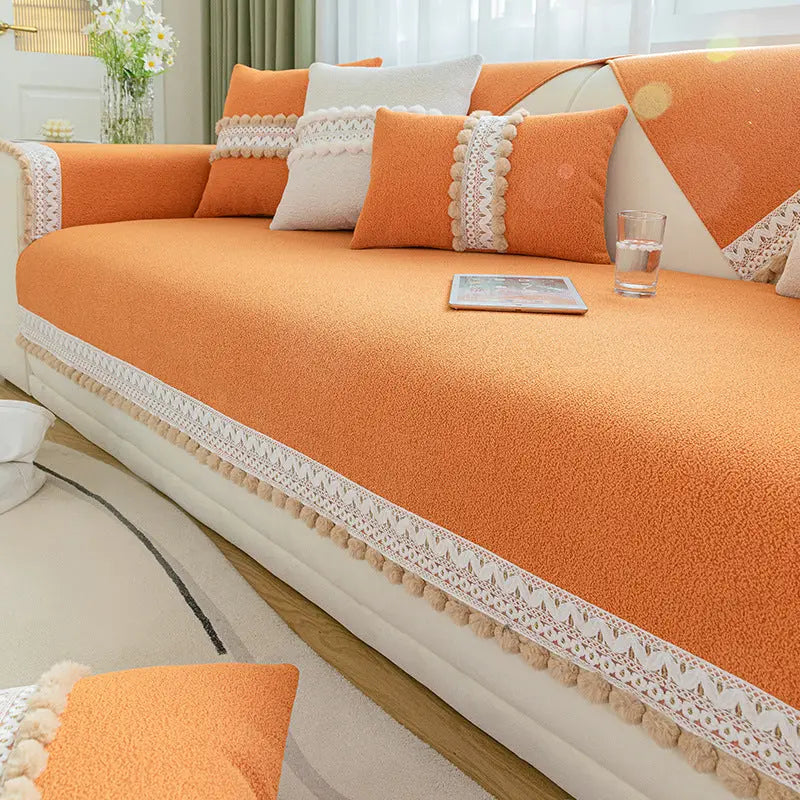 Plaid Canapé Moderne CHELLIN Yunyi Orange-70X70CM