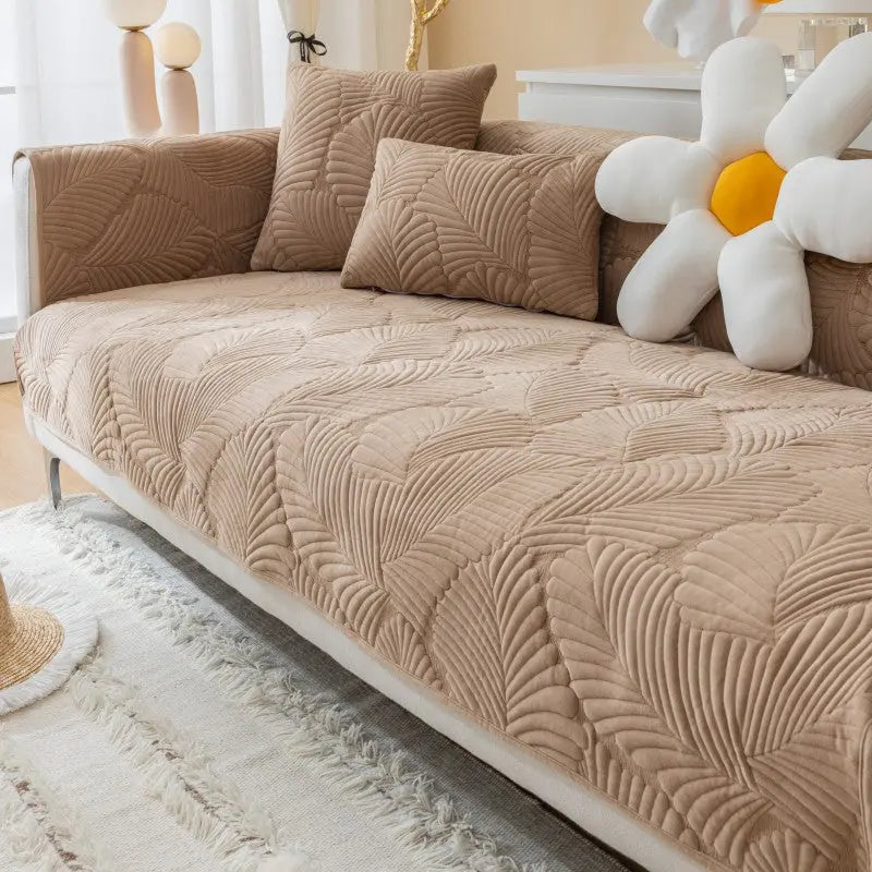 Plaid Canapé Moderne Luxe NORDA Light Coffee-70X210cm