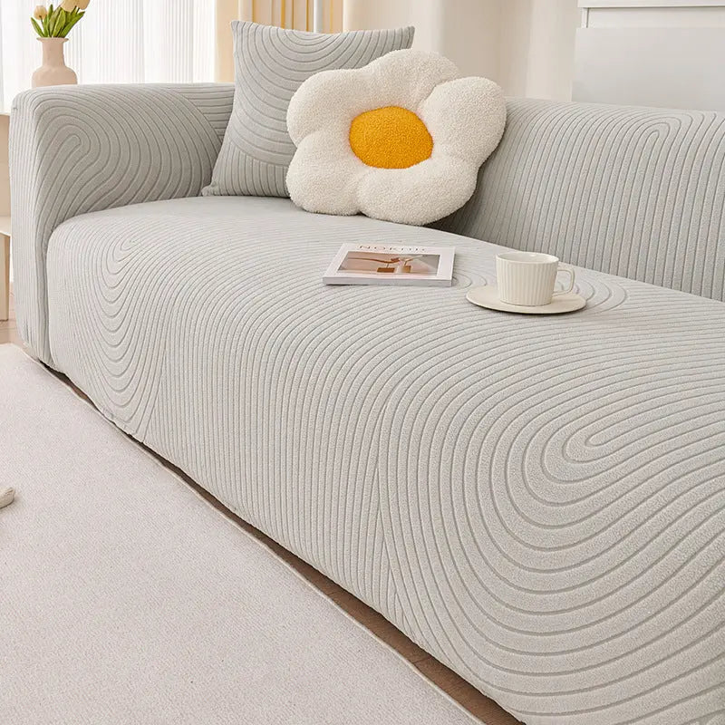 Plaid Canapé Velours SOFANOVA British Light Gray-145to185cm