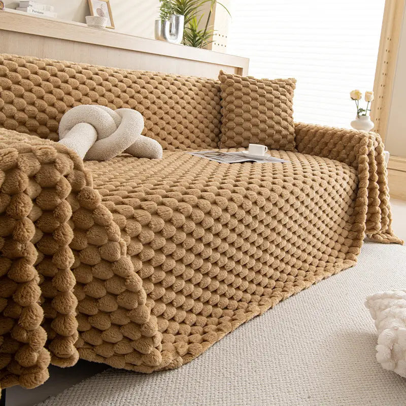 Plaid Canapé Antidérapant LUMIRA TM Warm Core Coffee Color-180X180cm