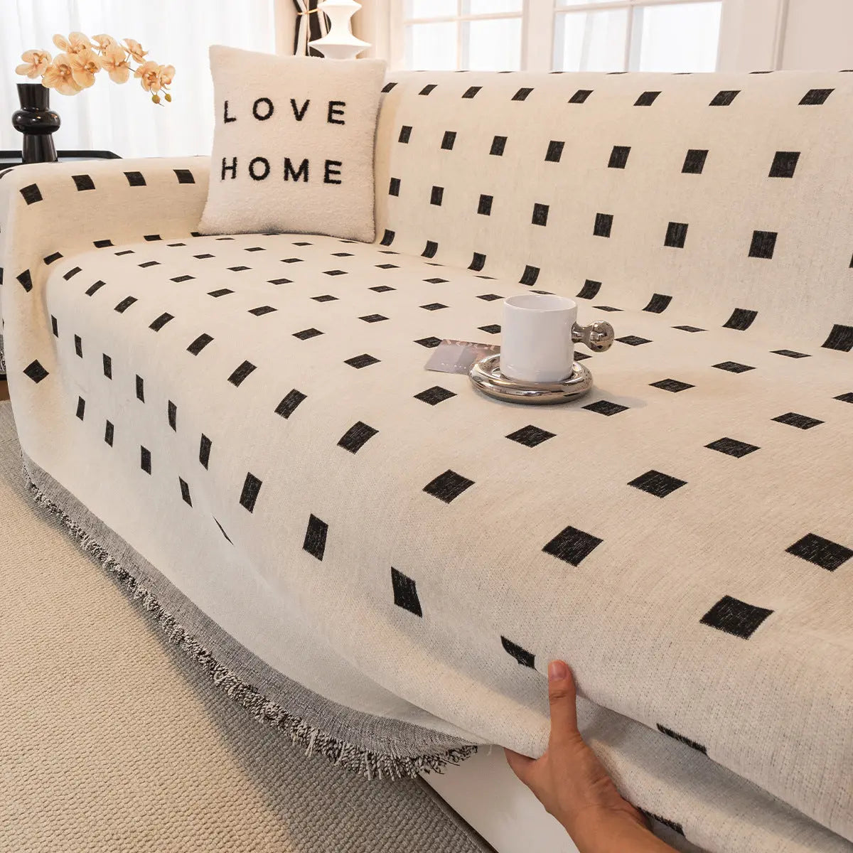 Plaid Canapé Chenille Moderne CHAVIO Blackstone Apartment-180x320cm