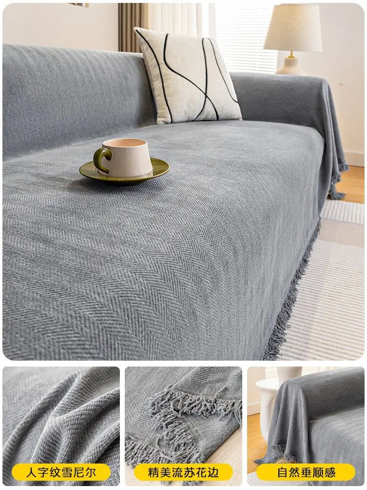 Plaid Canapé Chenille PROTECTOR Advanced Grey-180x180cm