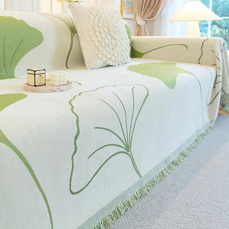 Plaid Canapé Chenille Simple LINAYA Green-180X180cm