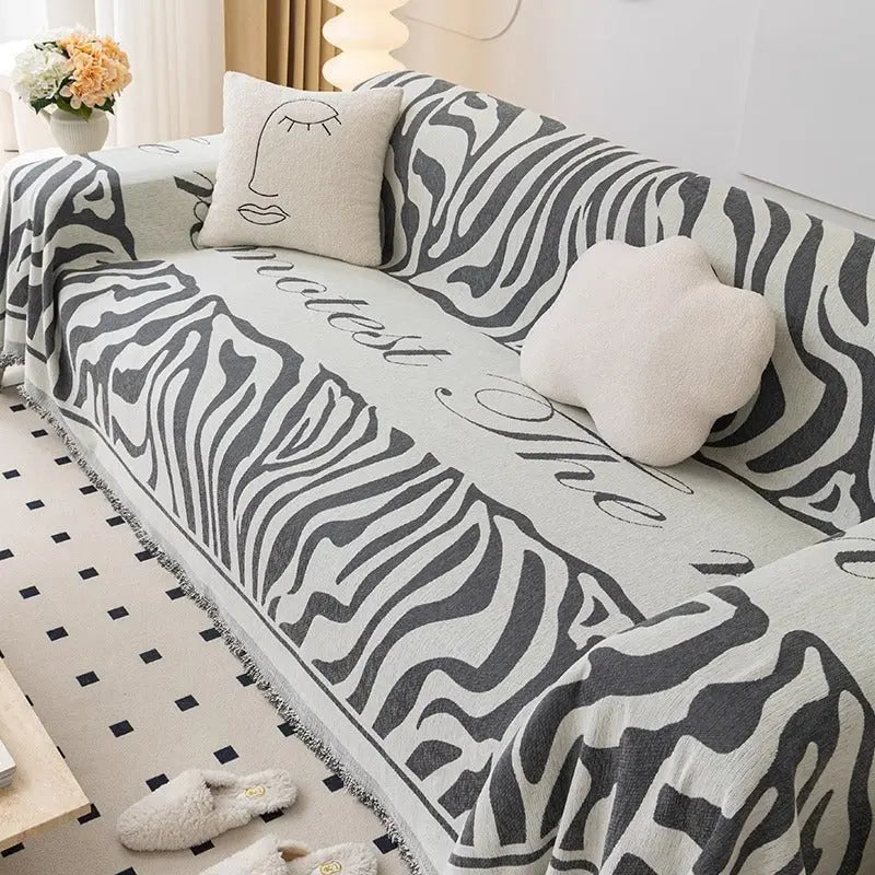 Plaid Canapé Chenille Strié CARINO YB Pelode Gray-180X400cm