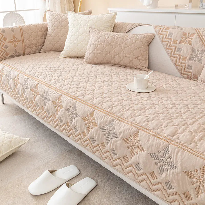 Plaid Canapé Coton Jersey PLAODECO Style Coffee Color-90x180cm