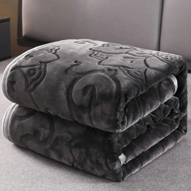 Plaid Canapé Doux Flannelix 230x250cm-Gark grey