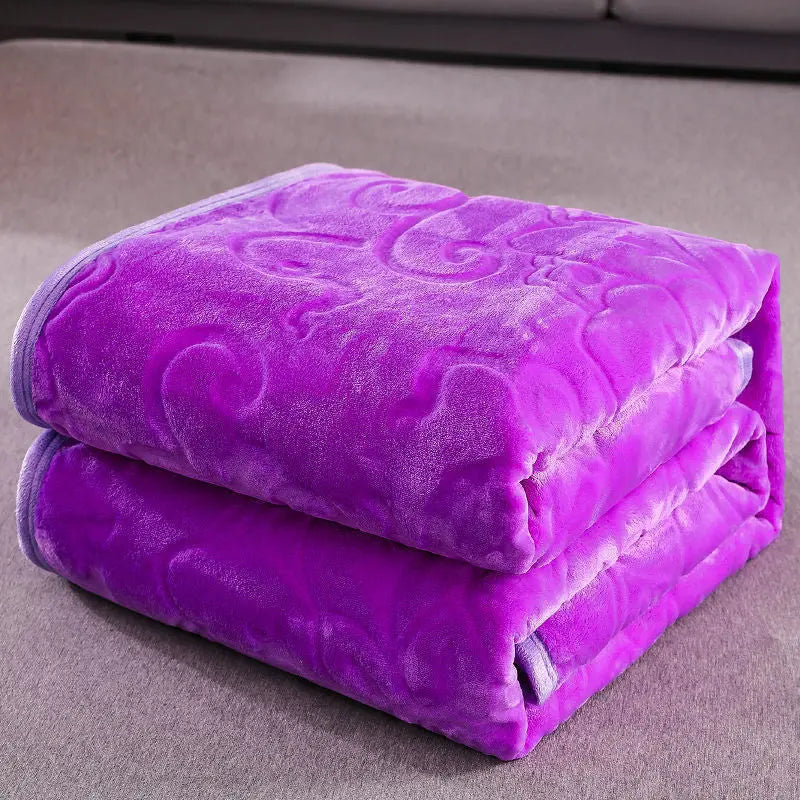 Plaid Canapé Doux Flannelix 100x120cm-Purple