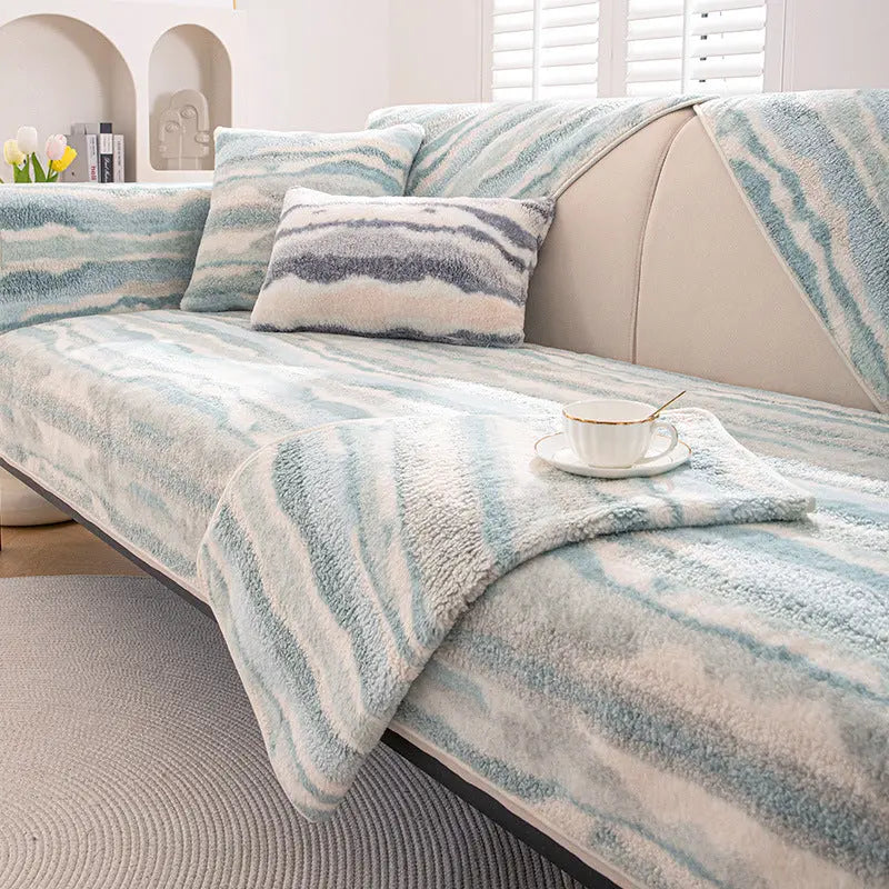 Plaid Canapé Doux FranceVogue Smoke Cloud Green-70X210