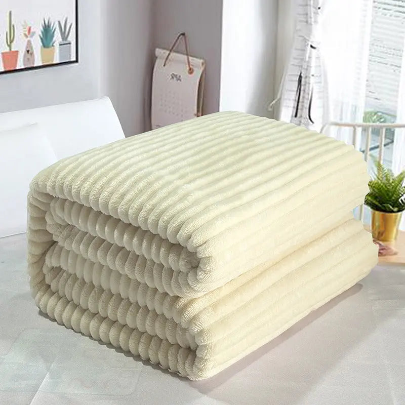 Plaid Canapé Doux LISA Pearl White-120cmX200cm Single Blanket
