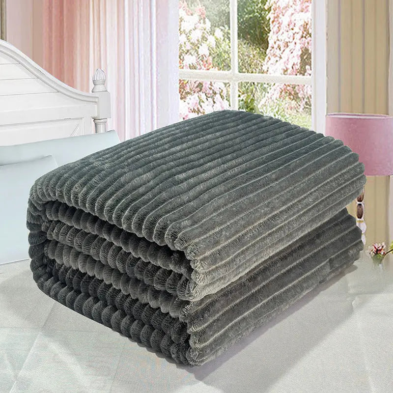 Plaid Canapé Doux LISA High Grade Gray-180cmx200cm Single Blanket