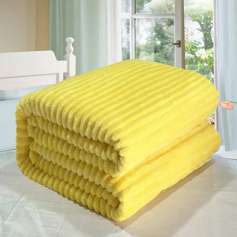 Plaid Canapé Doux LISA Beautiful Yellow-200cmx230cm Single Blanket