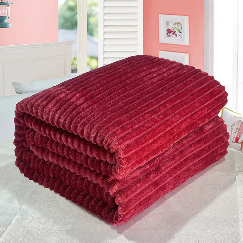 Plaid Canapé Doux LISA Bloom Red-70cmX100cm Single Blanket