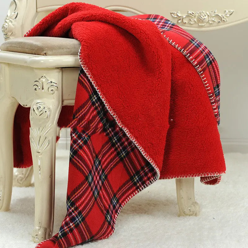Plaid Canapé Flanelle Doux NORDYX Red-200x160cm