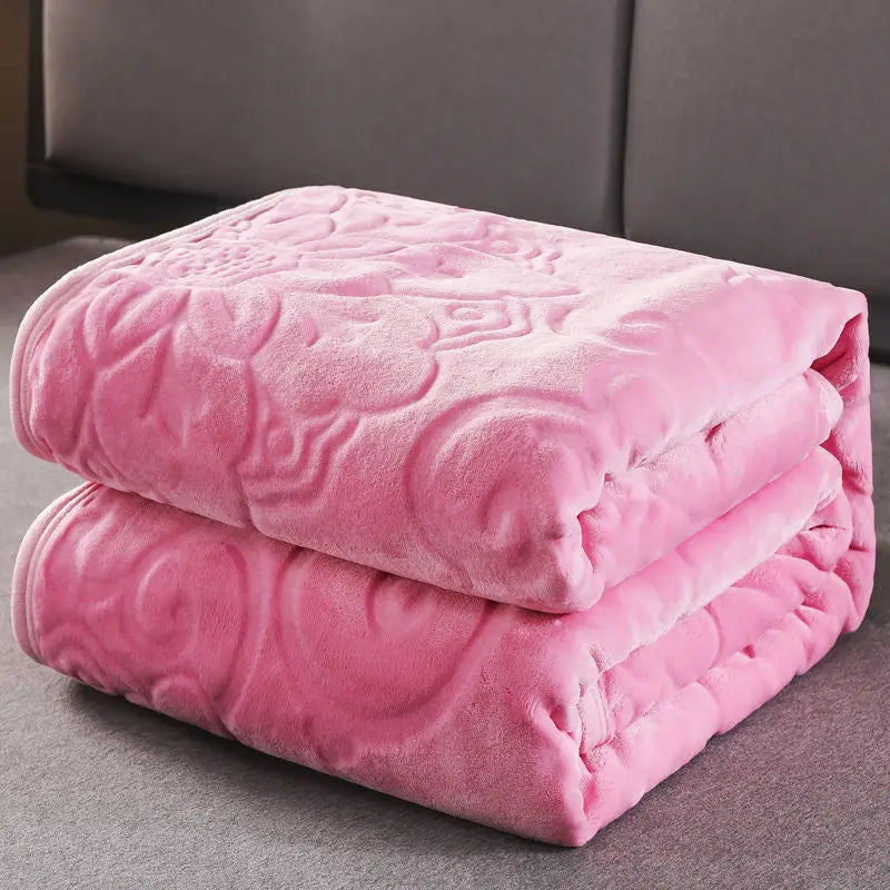Plaid Canapé Flanelle Moderne ROSILO 150x200cm-Pink
