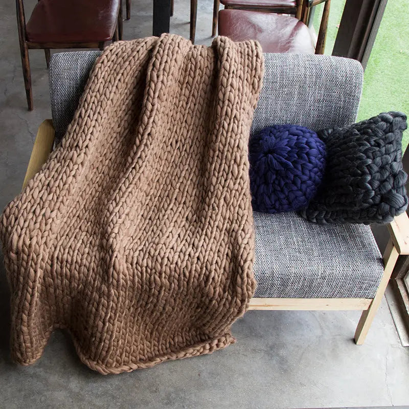Plaid Canapé Jacquard TREVIS Dark khaki-60x80cm