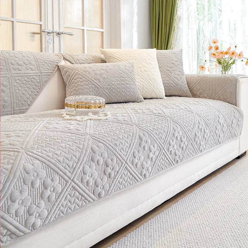Plaid Canapé Luxe Antidérapant Luxin Light Gray-70X210cm