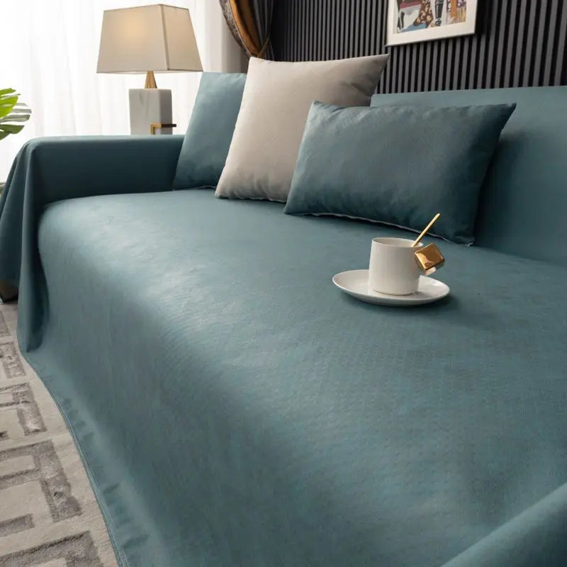 Plaid Canapé Moderne BLOSSOM Dark green-210x230cm