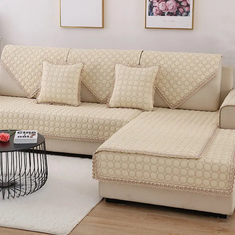 Plaid Canapé Moderne Ensemble FLOREA Happy GardenYellow-110x210