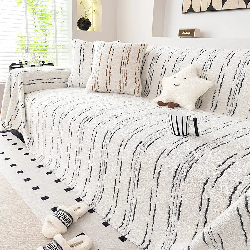 Plaid Canapé Moderne Polyester ARMONY Gray-180x380